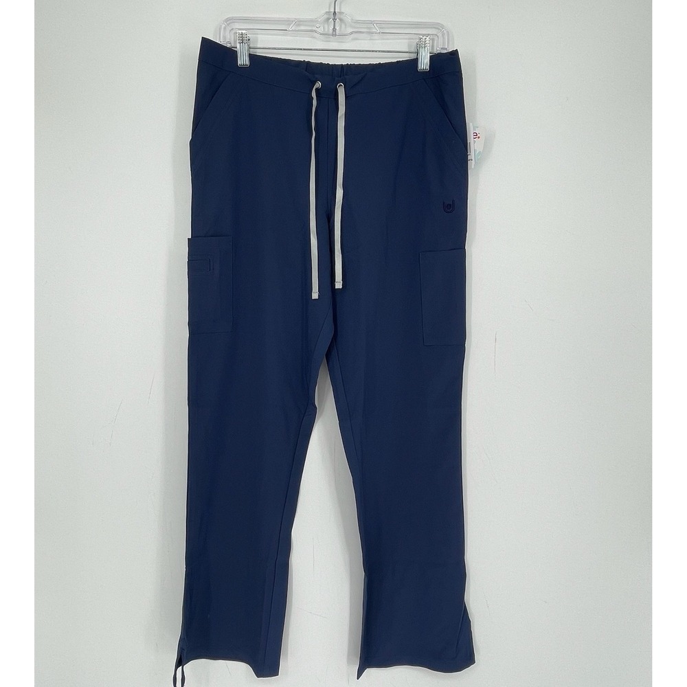 Urbane NWT Women's Blue Stretch Straight Leg Cargo Nurse Scrub Pants Size S